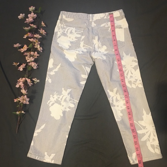 Gap Kids 1969 Capri Floral Print Navy & White 14 - Picture 2 of 6